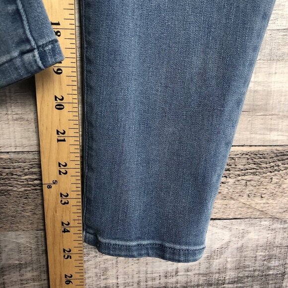 Betabrand Jeans Womens Medium Petite Blue Ankle Cropped Stretch Denim Pull On - Picture 9 of 10